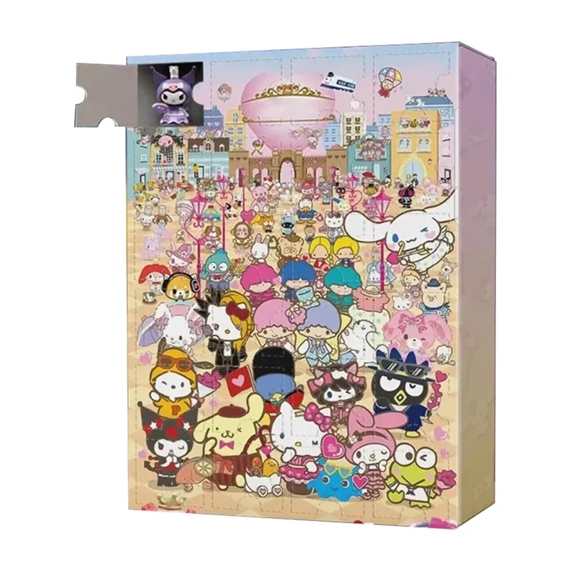 Sanrio Blind Box Hello Kitty Kuromi Christmas Advent Calendar for Children Juguetes Noel Decoration Lottery Draw Toy Gifts Kids