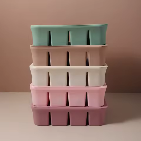 12 grid Food-Grade Silicone Baby Food Freezer Tray - Easy Pop Out Ice Cube Mold for Infant Puree &amp; Snacks