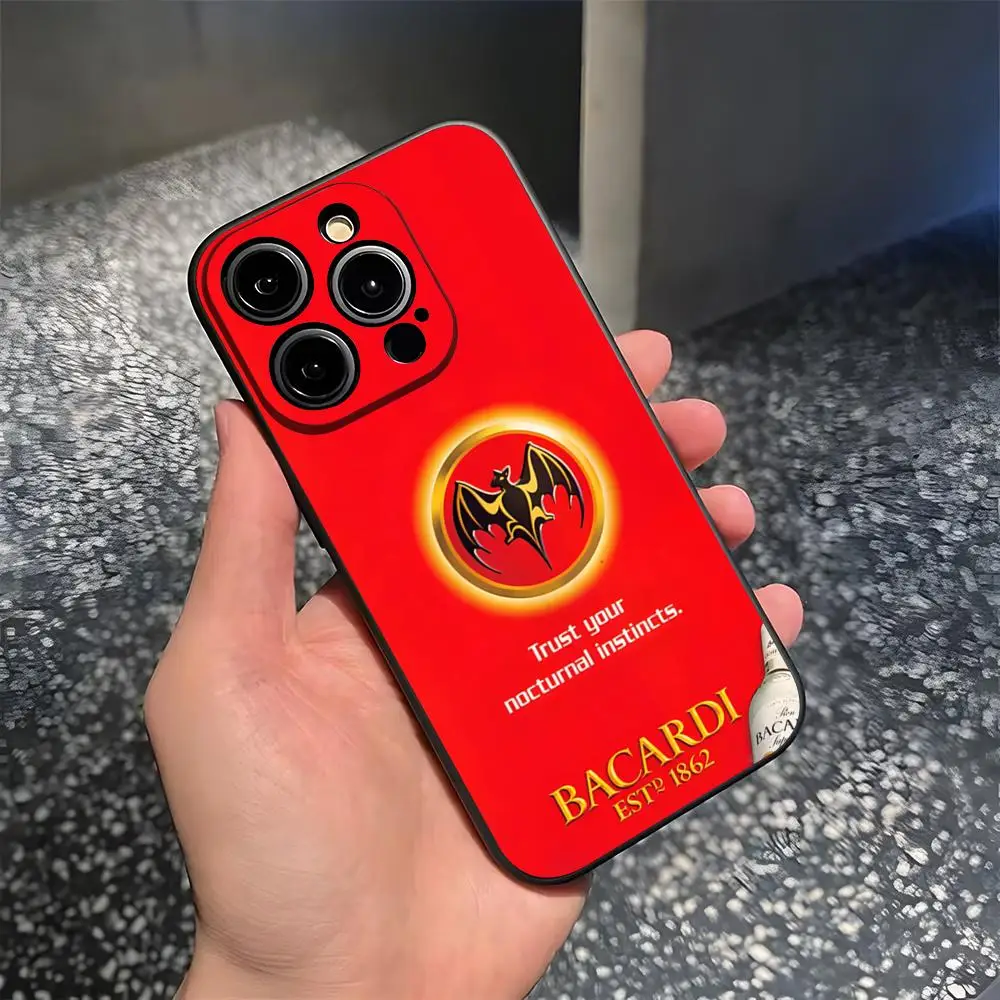 Bacardi Rum Vampire Bat جراب هاتف لـ 15 Pro Max iphone 14 Pro Max 12 15 Plus 13 Pro 11 Xr X Xs 8 7 Plus غطاء خلفي من السيليكون #5