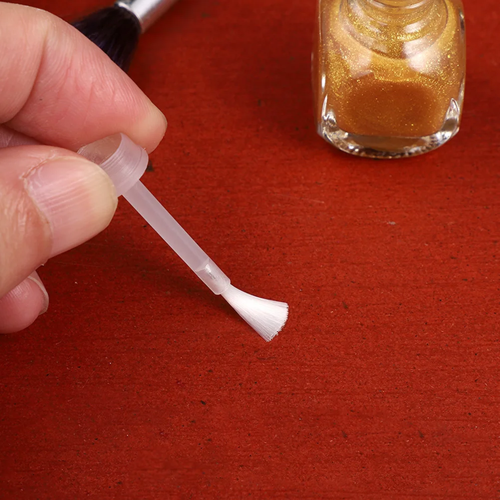 

250Pcs Small Gel Polish Bottle Brush Replacement Easy Fit Lid for Smooth Liquid Application Professional Manicure Kit