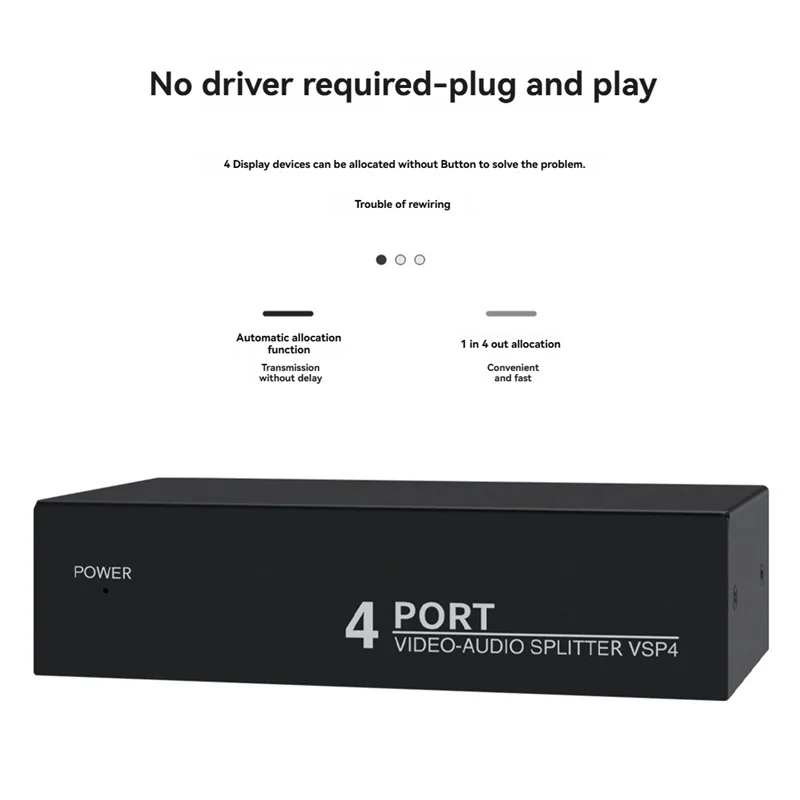 

AEF7-4-Way AV аудио разветвитель 1 в 4 выхода композитный RCA AV разветвитель 1X4 видео аудио разветвитель распределитель для DVD C-VBS вилка европейского стандарта