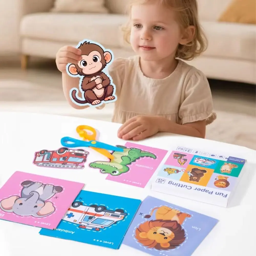 

Набор для творчества: книга-раскраска с мультяшным дизайном, 30 листов цветной бумаги, для детского рукоделия, скрапбукинга, развития мелкой моторики, бумажное искусство ручной работы