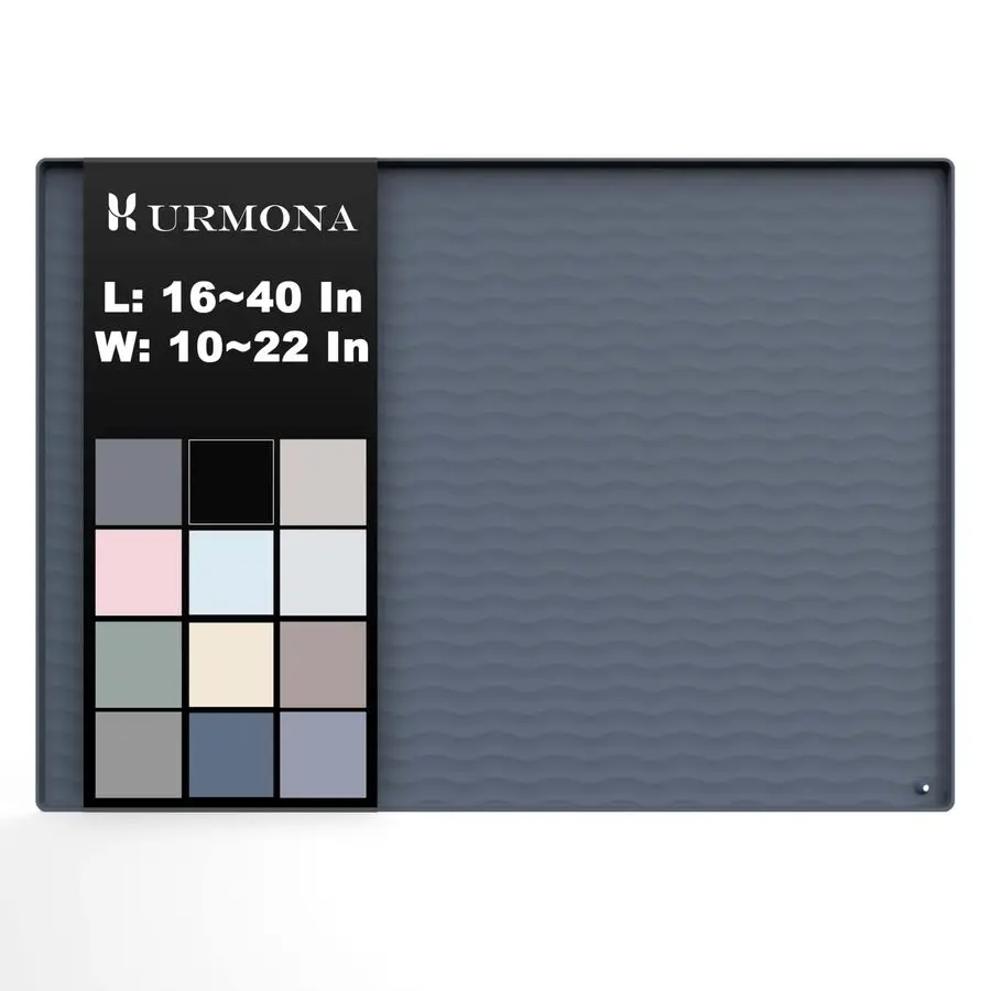 

Водонепроницаемый силиконовый коврик для защиты под раковиной, шкафов и столешниц, 40 x 22 дюйма, подкладка для полок на кухню и в ванную, для хранения и организации.