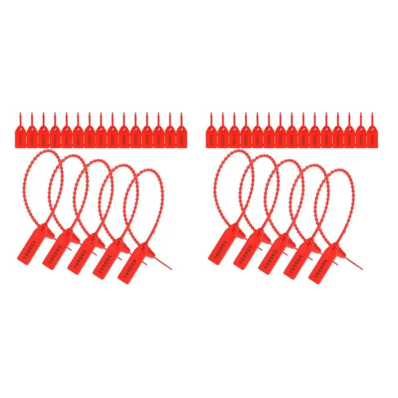 A95I 2000 Pcs Plastic Tamper Seals Tags Security Tags Seals Safety Numbered Zip Ties Labels