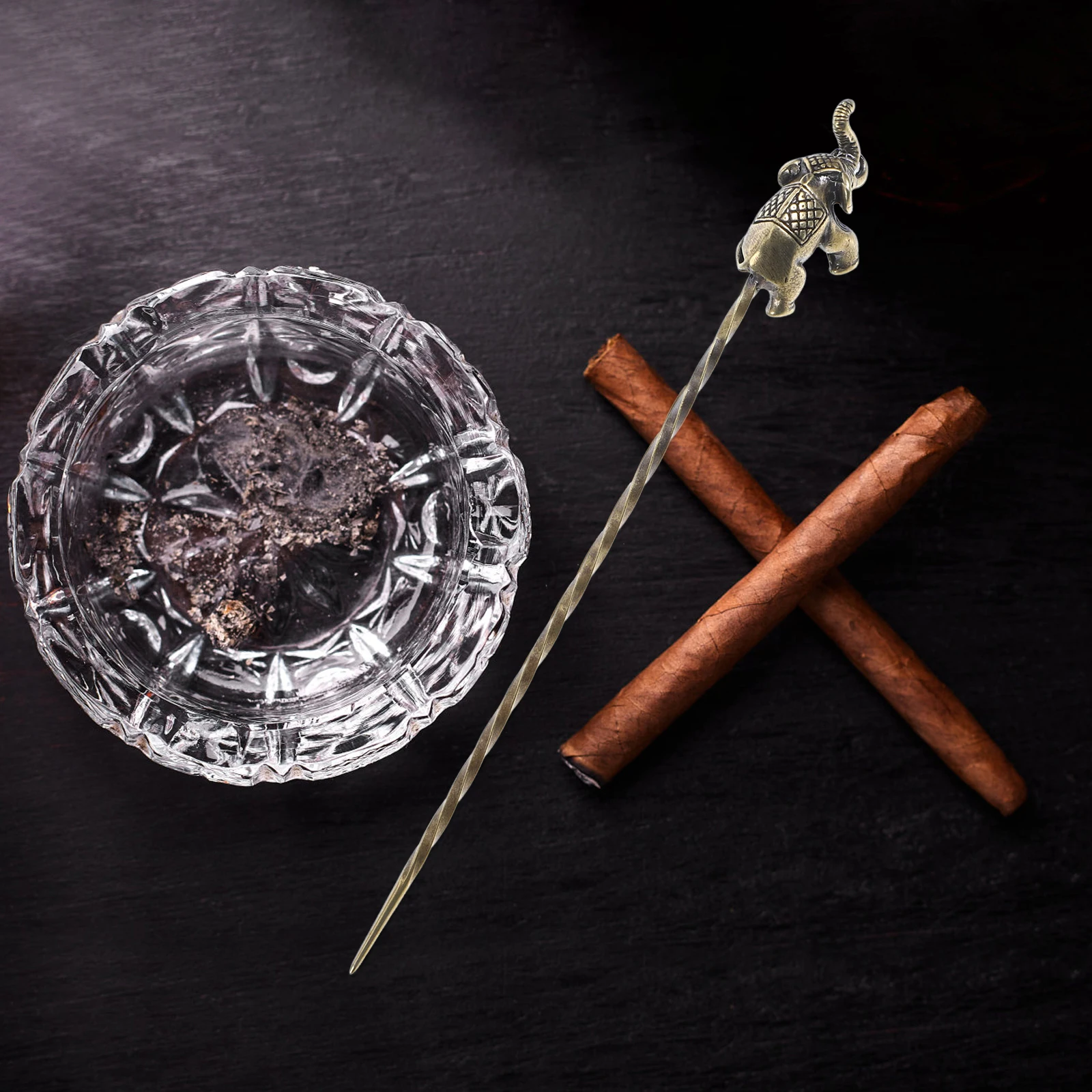 

Draw Needle Tool Portable Poker Dredge Copper Cigar Tool Ventilation Enhancer Essential Cigar Draw Enhancer Accessory