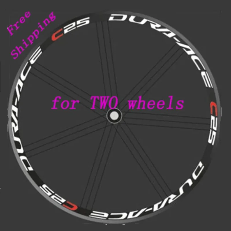 Wheelset Stickers for DURA ACE C25 Fit For 700C Vinyl Waterproof Sunscreen Antifade Racing Replacement Rims Decals