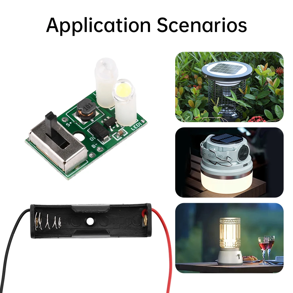 1.2V NiMH Battery Controller Solar Ceramic Lamp Jar Lamp Lawn Lamp Circuit Control Board+2V Solar Panel+1.2V Battery Box