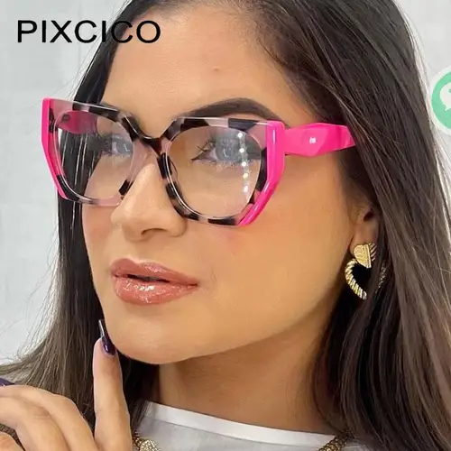 Imagen 2 del producto R56790-Gafas para presbicia para mujer, lentes de lectura con costuras de Color, estilo Retro, Ojo de Gato, de gran tamaño, Tr90, Dioptric + 50 ~ + 300