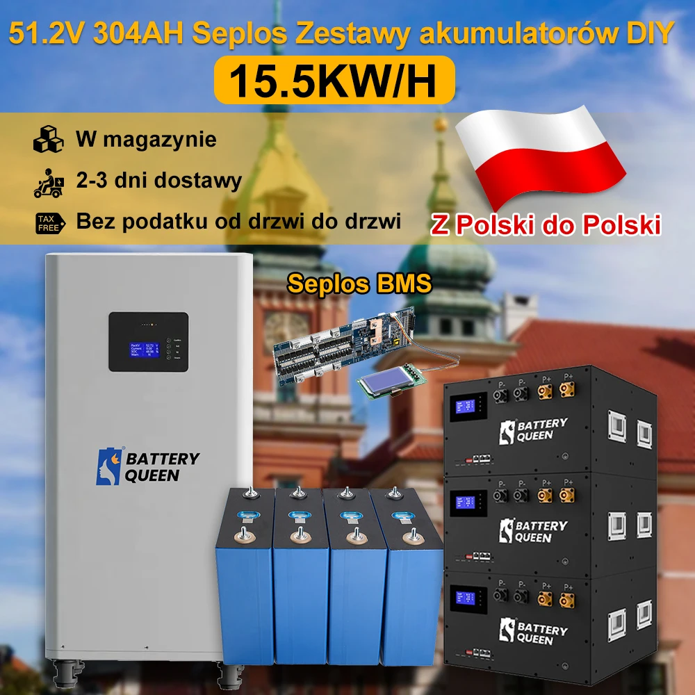 Poland  Lifepo4 48V 280AH 304AH 15.5KWH Mason Power Bank Grade A+ Battery Kits 200A BMS Lifepo4  CAN RS485 For Solar