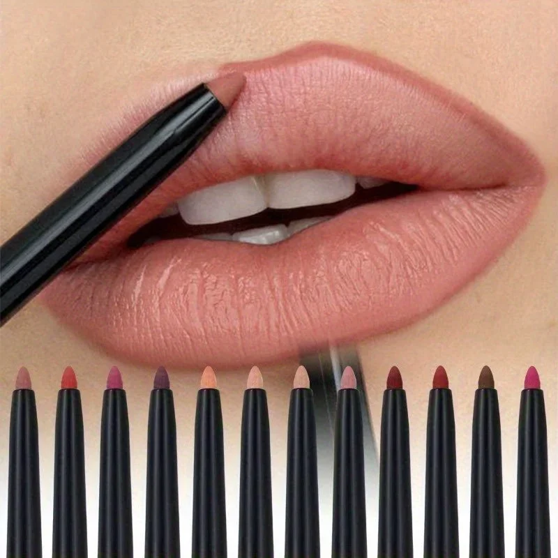 Matita per labbra opaca nuda Matita per rossetto Tinta Trucco Rossetto antiaderente duraturo impermeabile Cosmetico per labbra