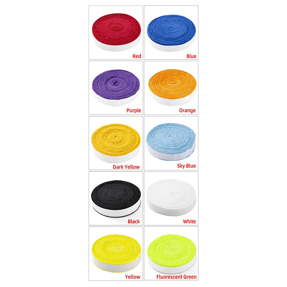 Large Plate Towel Glue Badminton Hand Glue Tennis Grip Tape Anti-Slip Absorb Sweat Racket Belt Microfiber Glue 10 Meters Long