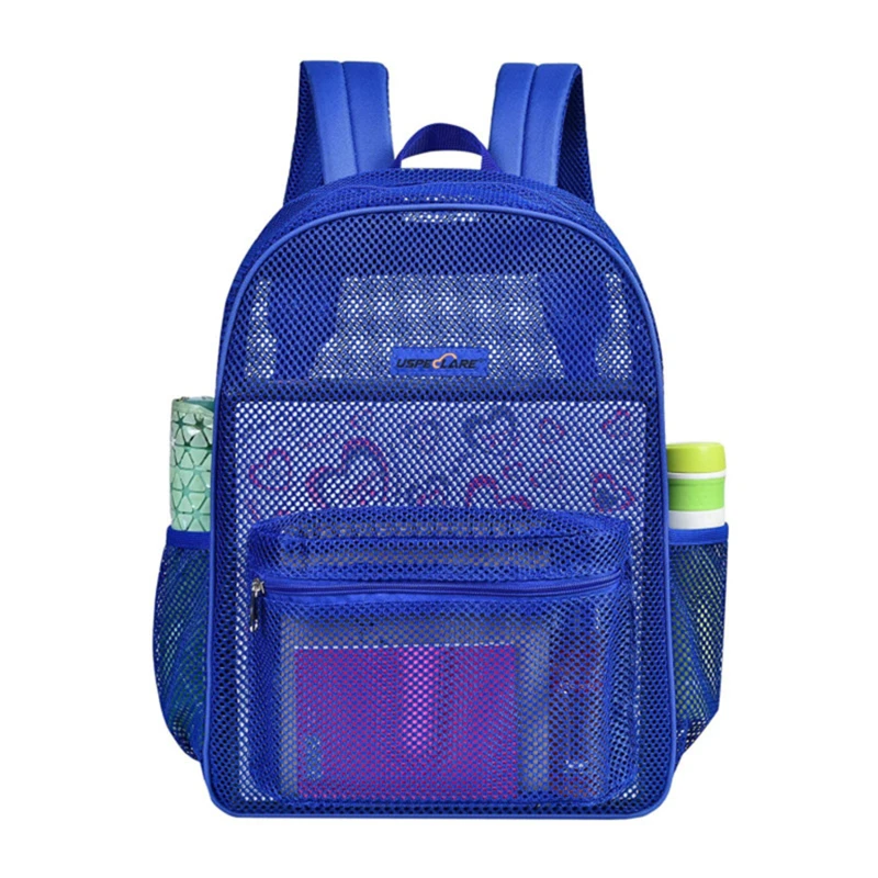 2024 New Fashion Women Transparent Backpacks Mesh Backpack for Boys and Girls Light Weight Rucksack Travel Black Student Bag