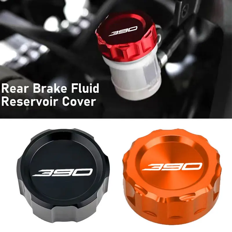 Para KTM DUKE 390 RC 390 2013-2023 390 Adventure 390adv motocicleta CNC tapa de depósito de líquido de frenos trasero cubierta de cilindro