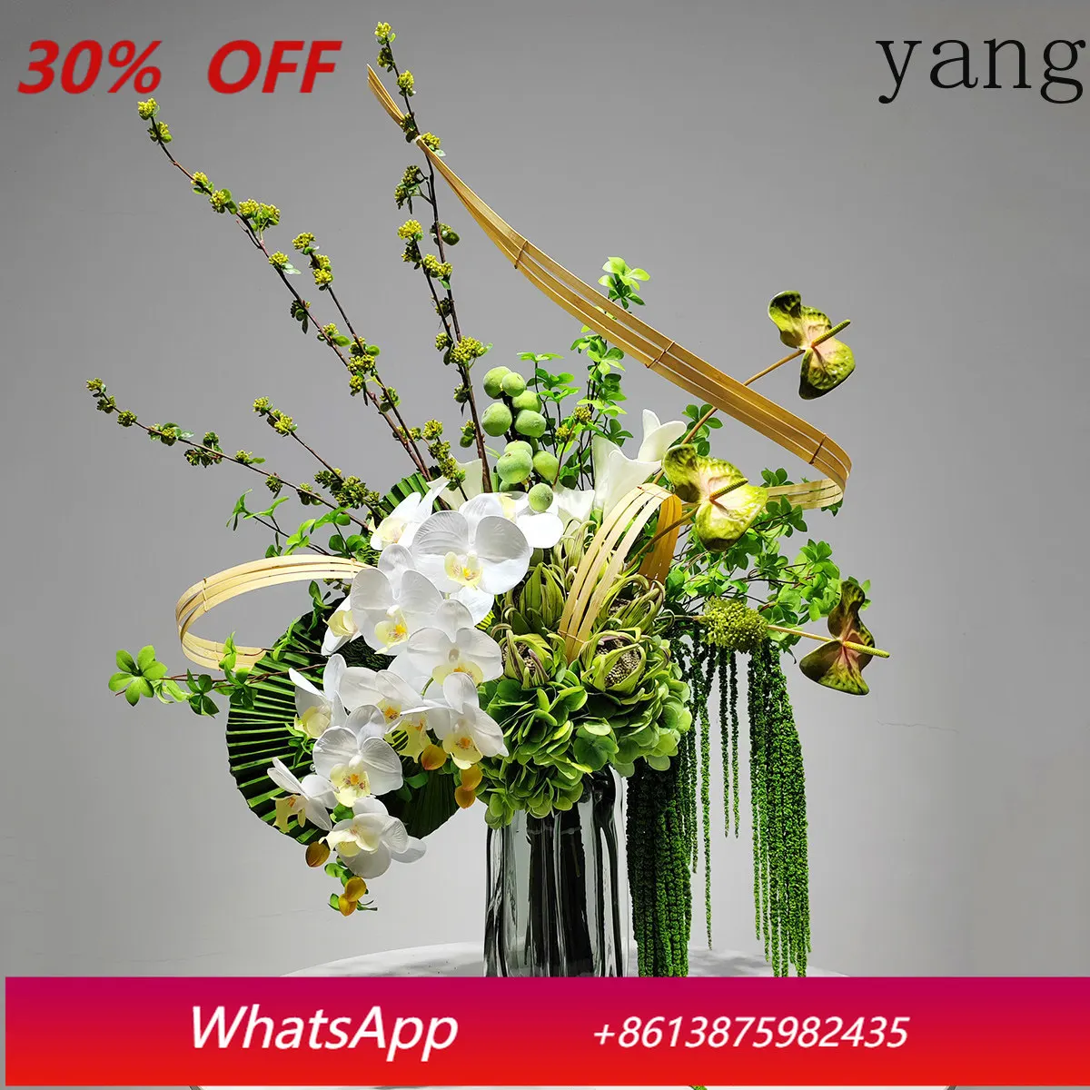 

CX light luxury model room simulation living room sales office hotel front desk entrance desktop fake flower decoration
