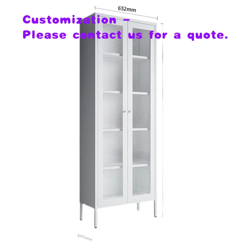 custom.LAKSHYO Macalline Color Bookcase Modern Design High Foot Storage Steel Cabinet with Adjustable Partition Living Room