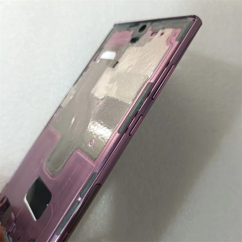 إطار منبثق للإطار الأوسط لهاتف Samsung Galaxy S22 Ultra S908B إطار متوسط LCD مع مفتاح جانبي