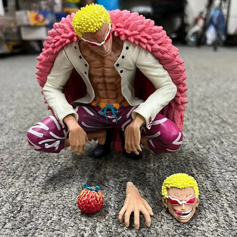 16cm Anime Joker Toys One Piece Figurine GK Oka Shichibukai Donquixote Doflamingo Action Figure Doll PVC Collection Model Gifts