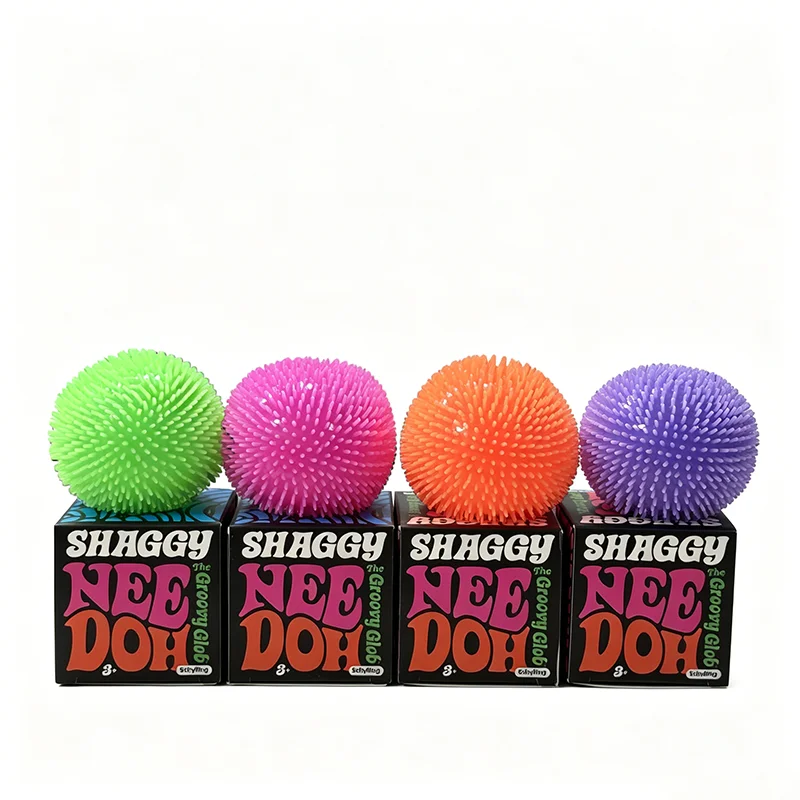 Needoh Teenie Fuzz Ball Mini Single 3 Pack Options Squishy Sensory Toy Non-Toxic Knead Stretch Relief Pressure Heal Relax Gift