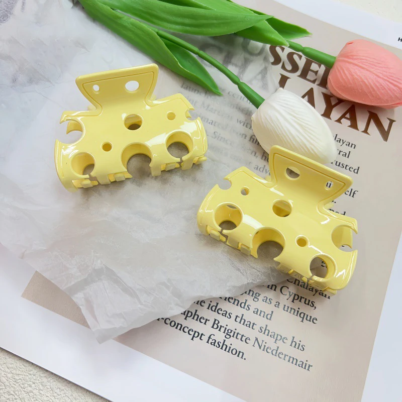 لطيف الكرتون بودنغ مشبك شعر الجبن كعكة الشعر انتزاع أنثى عودة رئيس الشعر التبعي 1PC