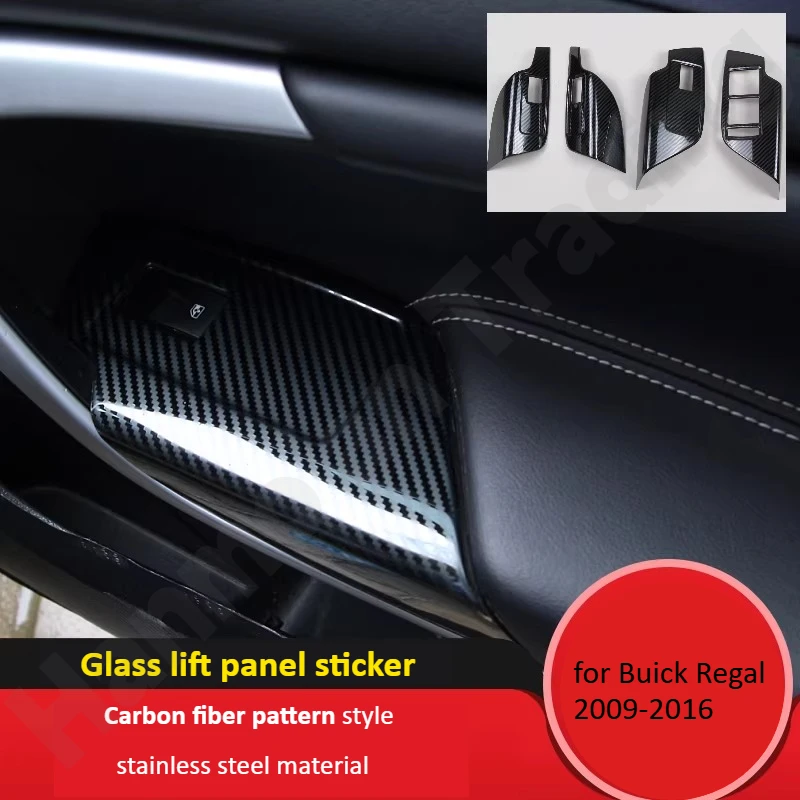 

for Buick Regal 2009-2016 Glass lift panel decorative stickers/interior armrest stickers/interior modification accessories
