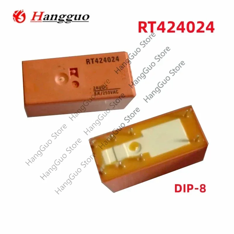 10Pcs/Lot Original RT424024 DIP8 24v 8A two open and two closed relays In stock