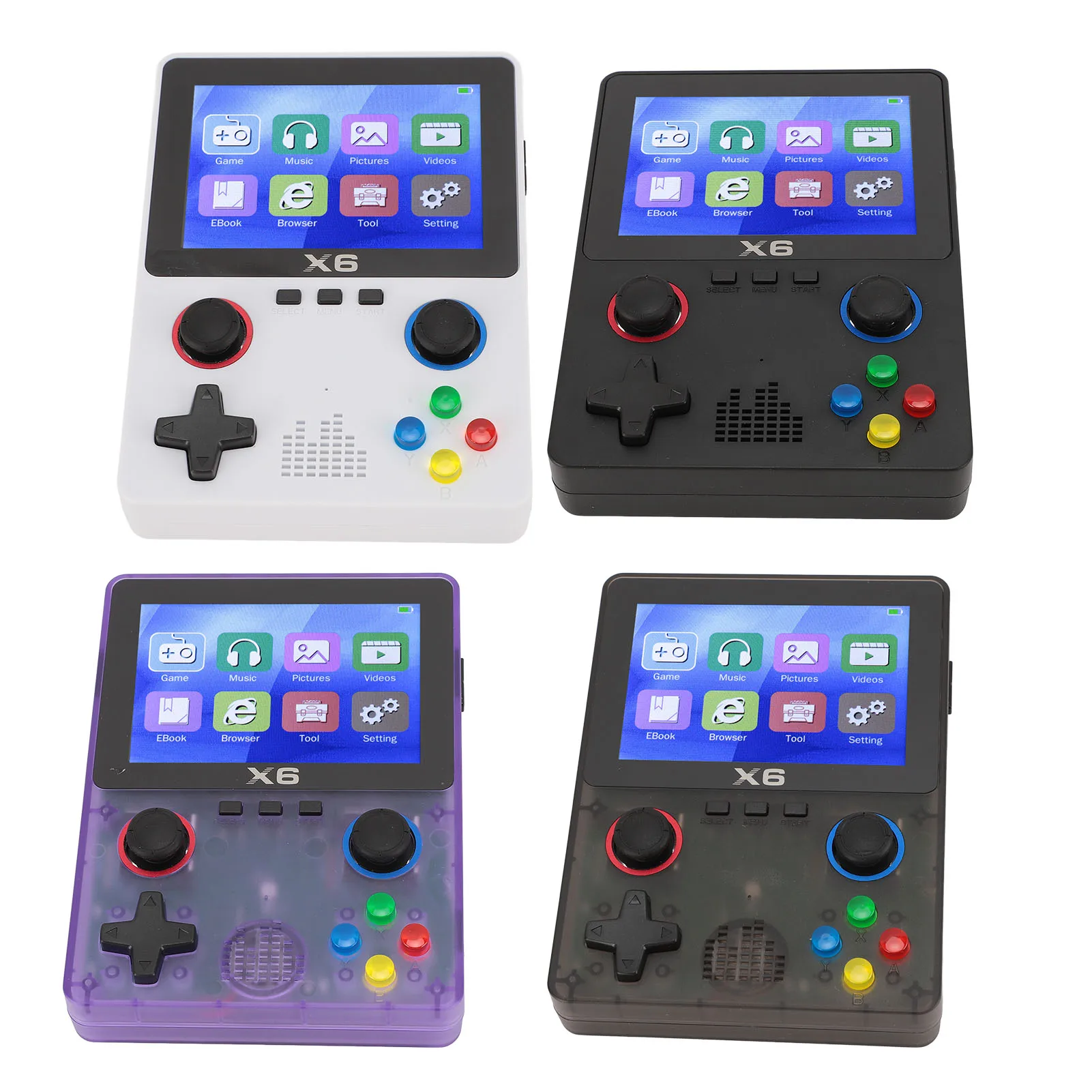 Portable Game Player Support 11 Simulator Games Handheld Retro Game Console 3.5 Inch IPS Screen with 32G Memory Card for Indoor