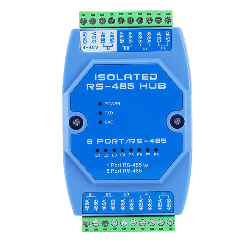 

485 hub, 8-way RS485 distributor, sharer, one point eight industrial grade photoelectric isolation relay