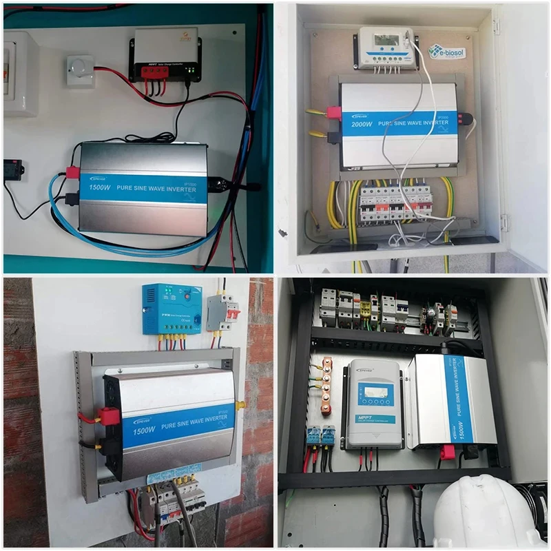 EPEVER VS6048AU 60A Solar Charger Controller 12V24V36V48VDC Regulator For Solar System LCD Diaplay Two USB Ports