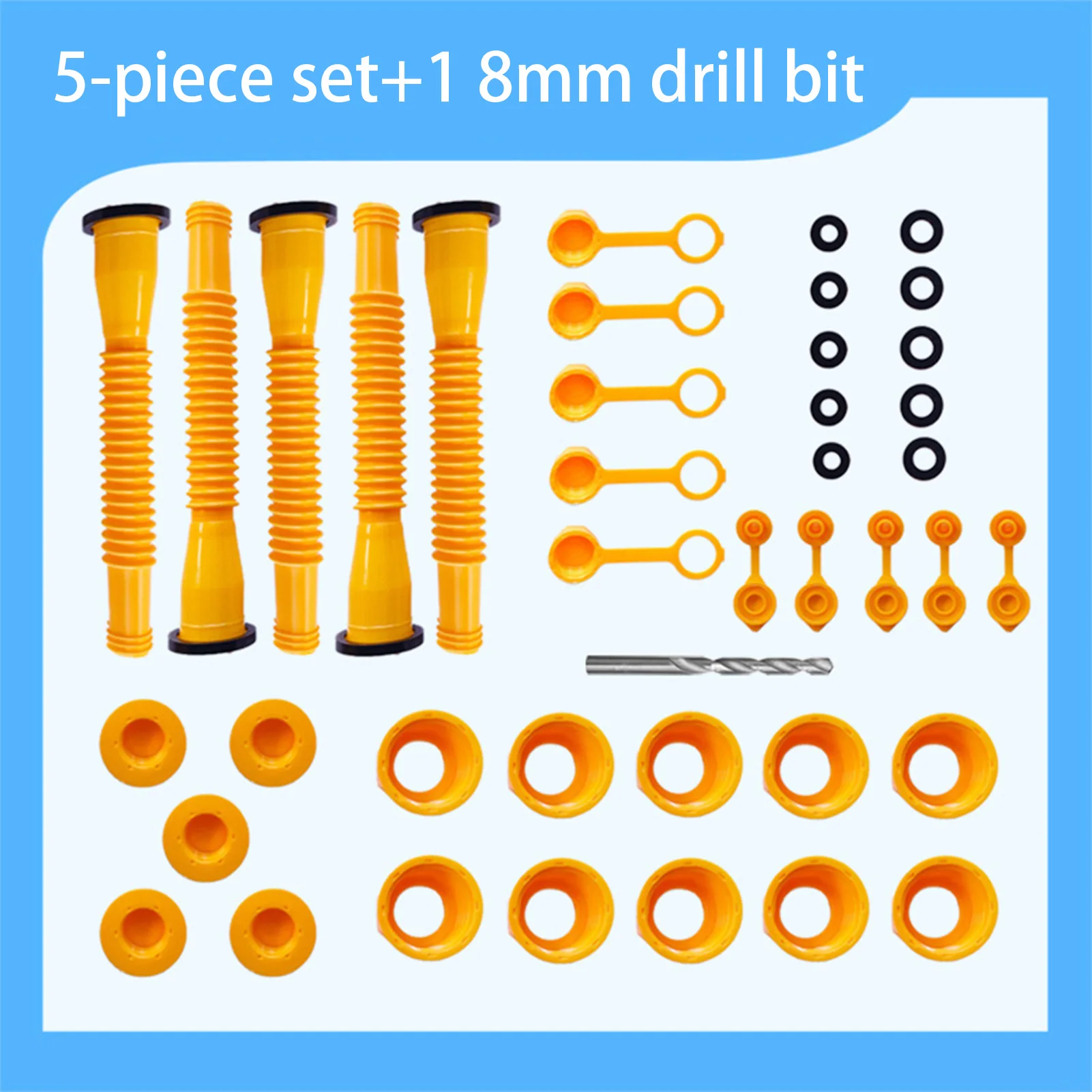 No Leaky Gas Can Spout Replacement Spouts Anti-Spill with Screw Collar Caps Suitable for Enhanced Compatibility