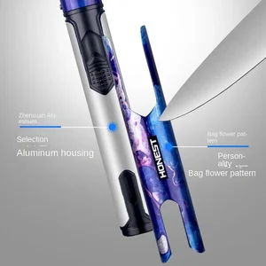 ولاعة معدنية صادقة مقاومة للرياح قابلة لإعادة الشحن ، شعلة قلم ، شعلة بوتان ، مطبخ ، شواء ، شمعة ، تخييم ، أداة رجالية ، لهب نفاث أفضل 8 ولاعات مبيعات رخيصة - No7