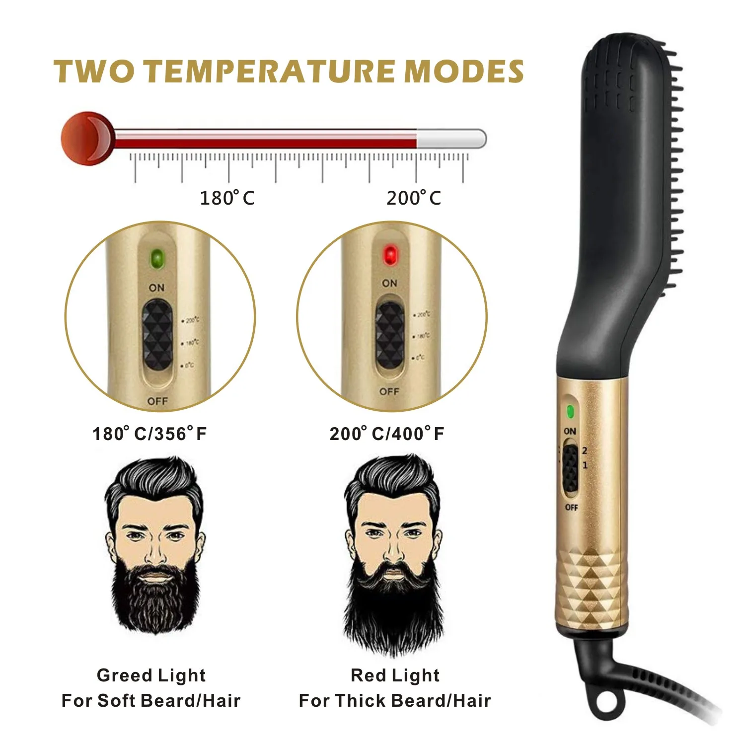 Professional Hair Straightener Comb Brush Beard Hair Straightening Comb Multifunctional Hair Curler Fast Heating Styling Tools