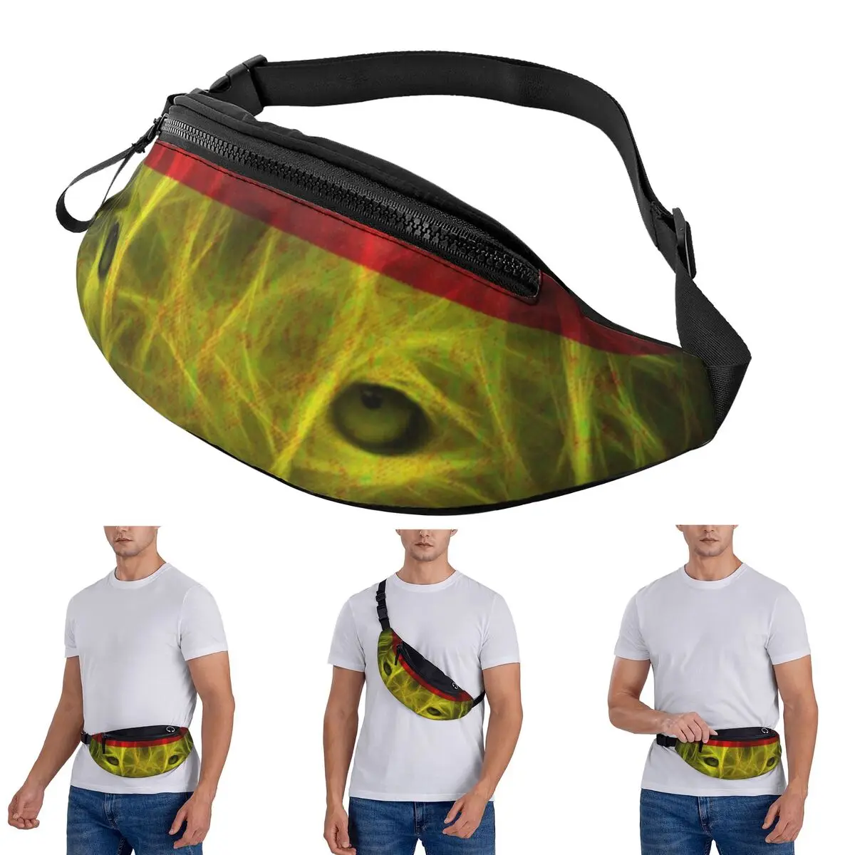 

Crossbody Waist Bag Rasta Lion Stripe 1 Men Women Fanny Pack Traveling Running Money Phone Pouch