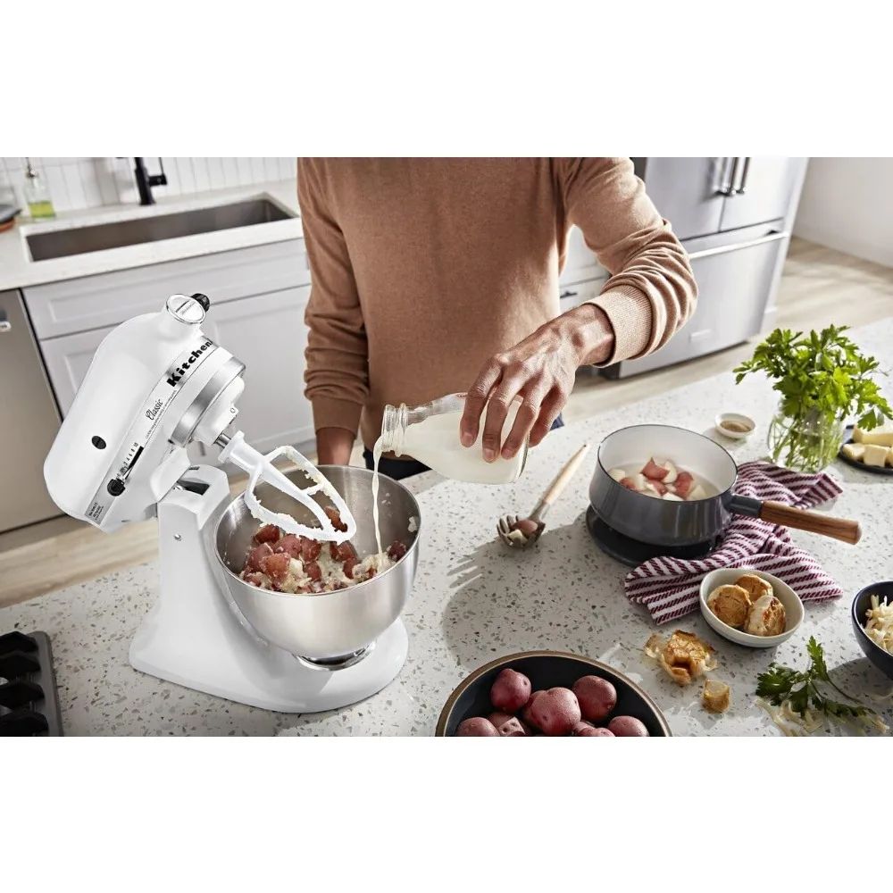 Klassische Serie 4,5 Quart Kippkopf-Stand mixer k45ss, weiß