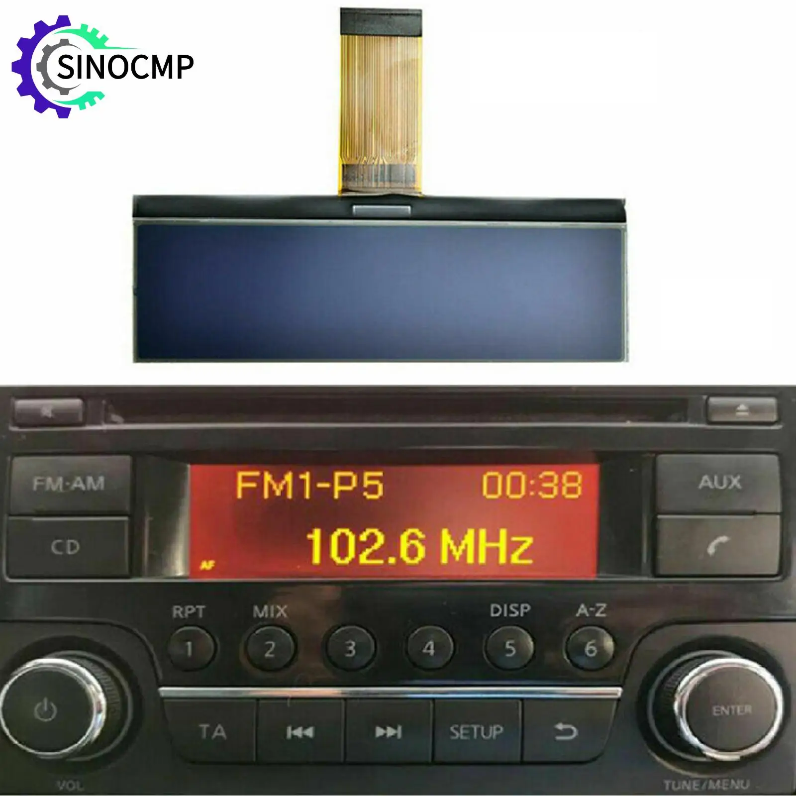 CD Player Radio Pixel Repair LCD Display Screen For Nissan Juke Qashqai X-Trail Note Navara Frontier Dualis Suzuki Equator