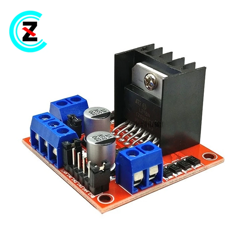 double H-bridge motor drive module, DC stepper motor robot intelligent vehicle L298N