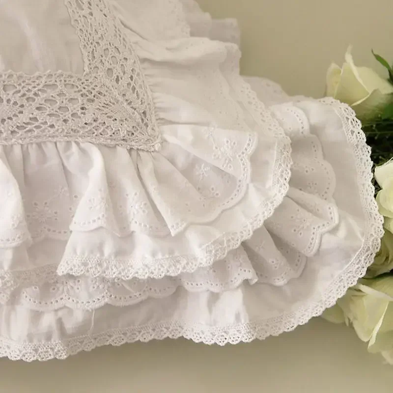 European Lace Ruffle Cushion Cover, Handmade Bedding Pillow, Pillowcase, Sofa Cushion, Christmas, New