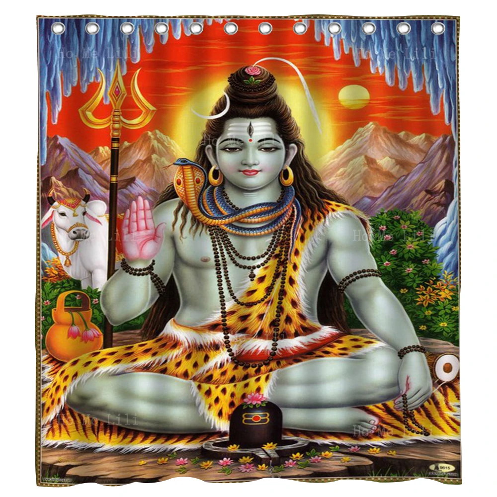 Shiva, The Most Powerful Of The Hindu Gods Shower Curtain For Bathroom Decor