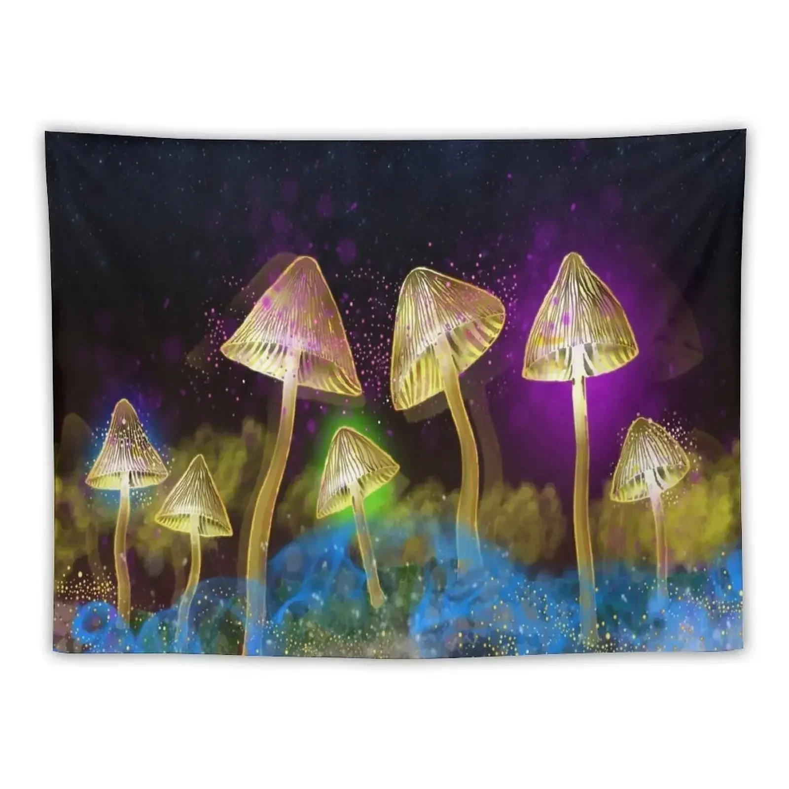 

Glowing Mushrooms Tapestry Decoration For Rooms House Decor On The Wall Tapestry