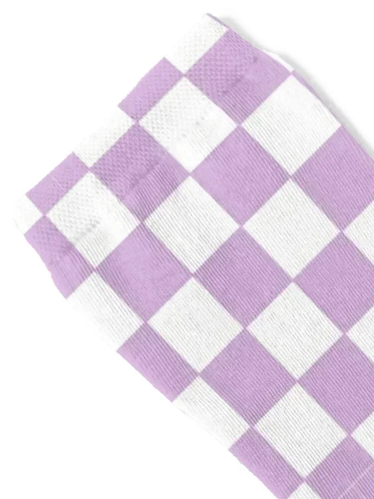 Purple Checkered Pattern Socks halloween Stockings man Climbing Lots Man Socks Women's