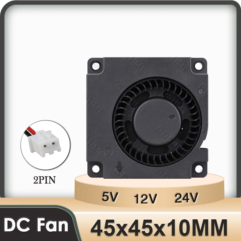 Gdstime DC 5V 12V 24V Centrifuge Radial Cooler 45mmx10mm 4510 2PIN Turbo Cooler Humidifier / Dehumidifier Cooling Blower