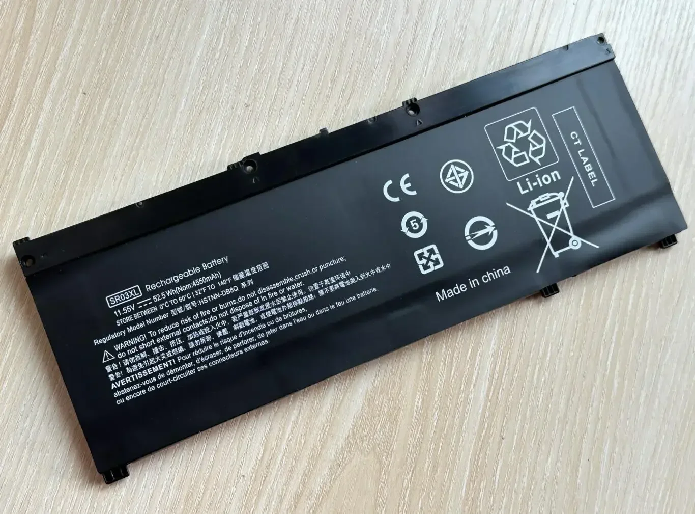 SR03XL Laptop Battery for HP OMEN 15-CX 15-DC TPN-Q211 Q194 Q193 C133 C134 15-CX0096TX 17-CB0052TX Pavilion Gaming 52.5Wh