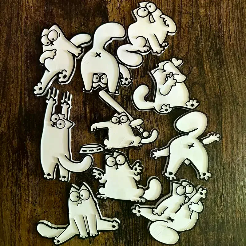 3D Printed Funny Cat Fridge Magnet 2/4/10PCS Creative Decor for Mailbox Dishwasher Office Whiteboard Home Use