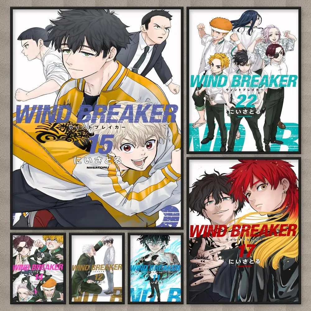 Anime Wind Breaker Poster HD Wall Art Home Decor Waterproof Print Bedroom Garage Party Gift