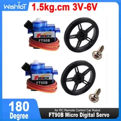 Feetech FT90B Micro Digital Servo 1.5kg 9g Mini Servo Motor 180 Degree POM Plastic Gear+Wheel for RC Remote Control Car Robot