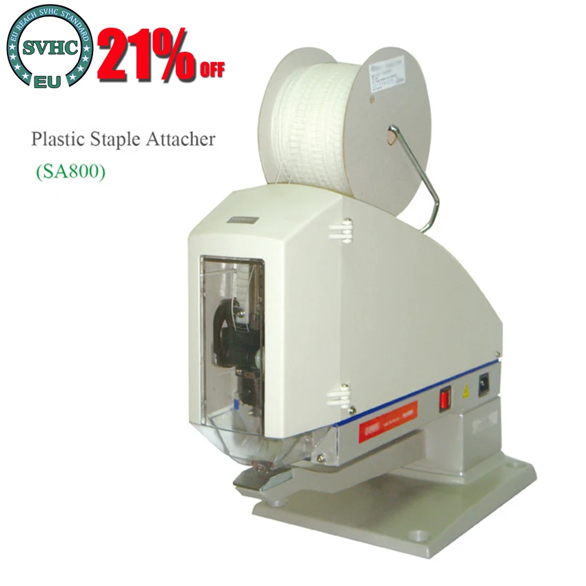 SA-800 Plastic Staple Attacher Machine For Binding Card Socks Fasten Tag On Jean Cloth Jacket Trouser Stapler Binding Machine