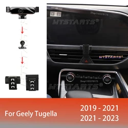 For Geely Tugella 2019-2023 Adjustable Car Phone Holder Mobile Mount Gravity GPS Navigation  Bracket Car  Accessories