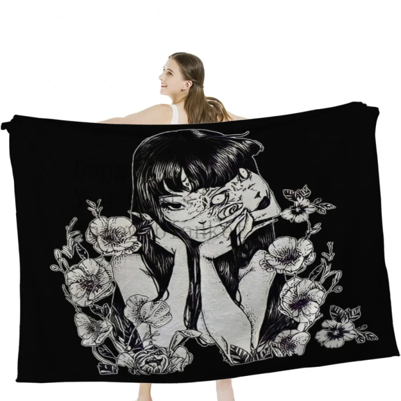 Tomie Junji Ito Unique Art Soft Velvet Blanket Lightweight Bed Blanket Home Decor Fleece Blanket