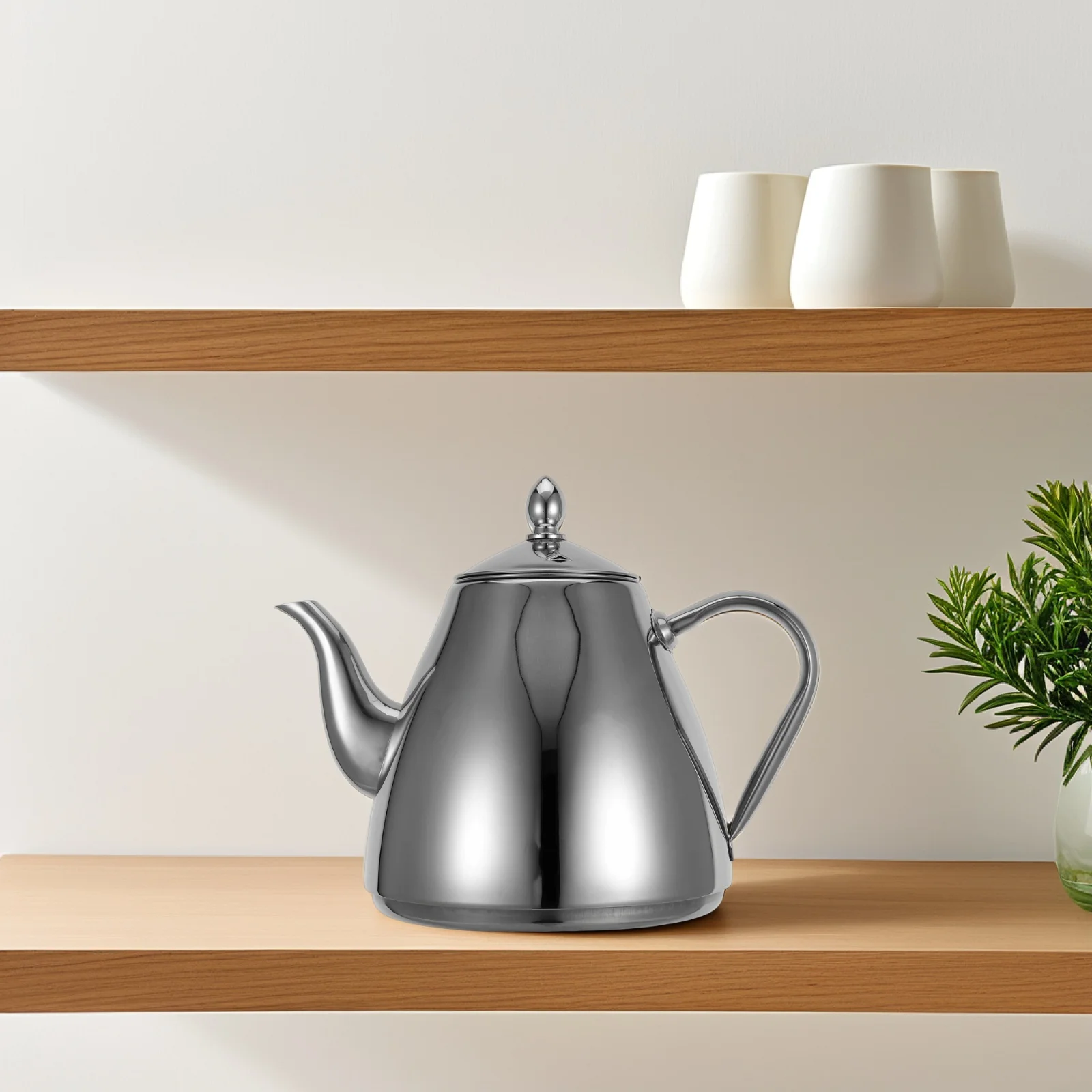 

Thickened Tea 2L Stainless Steel Induction Stove Top Large Capacity Tea Kettle For Stovetop Restaurant Cafe Compatible