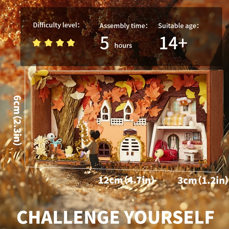 NIEUWE DIY Houten Miniatuur Model Kit Mini Box Casa Poppenhuizen 3D Puzzel Poppenhuis Met Meubels voor Vrienden Verjaardagscadeautjes