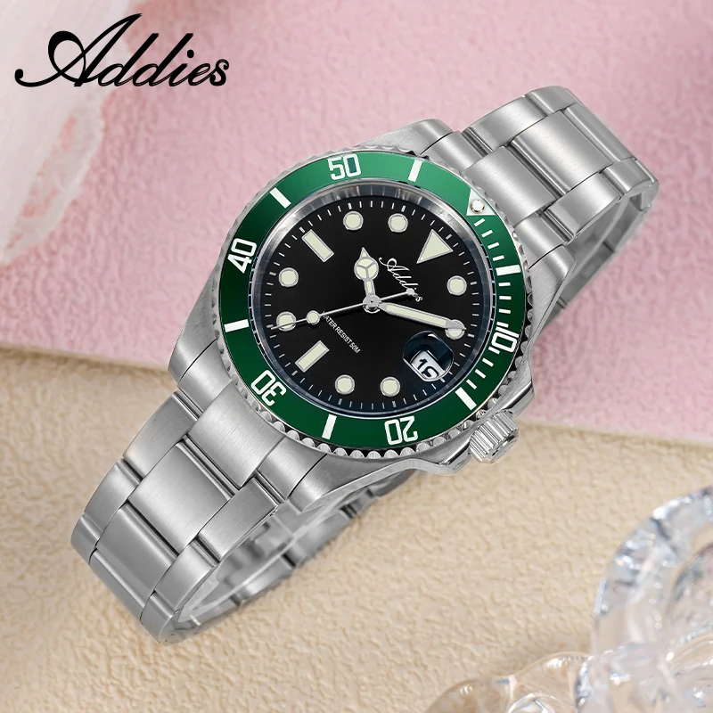 Addies 36mm Women's Watches GM12 Quartz Movement 5Bar Waterproof Ceramic Bezel Watch Mineral Glass BGW9 Luminous Ladies Watch